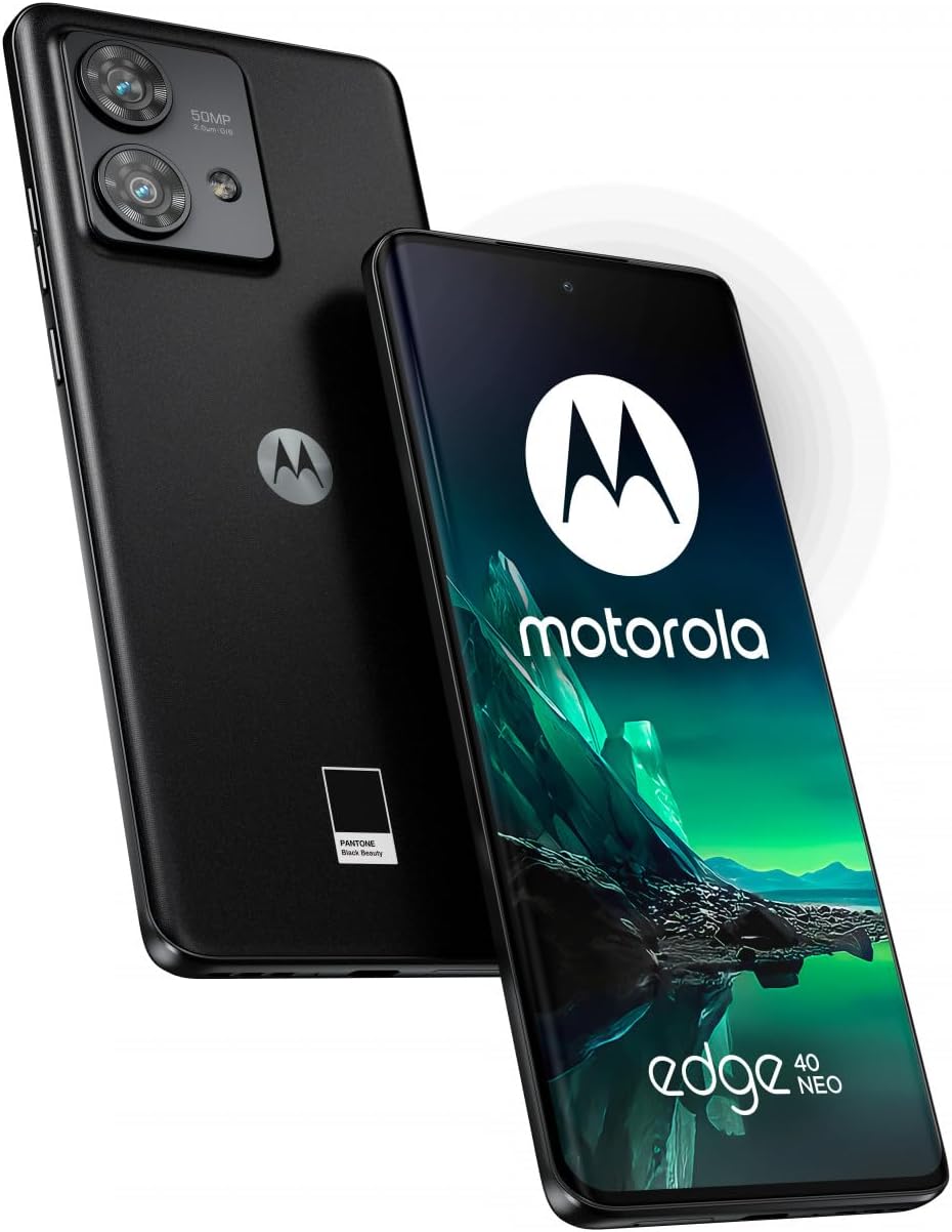 Motorola Edge 40 Neo Dual-SIM 256GB ROM + 12GB RAM (Only GSM | No CDMA) Factory Unlocked 5G Smartphone (Black Beauty) - International Version