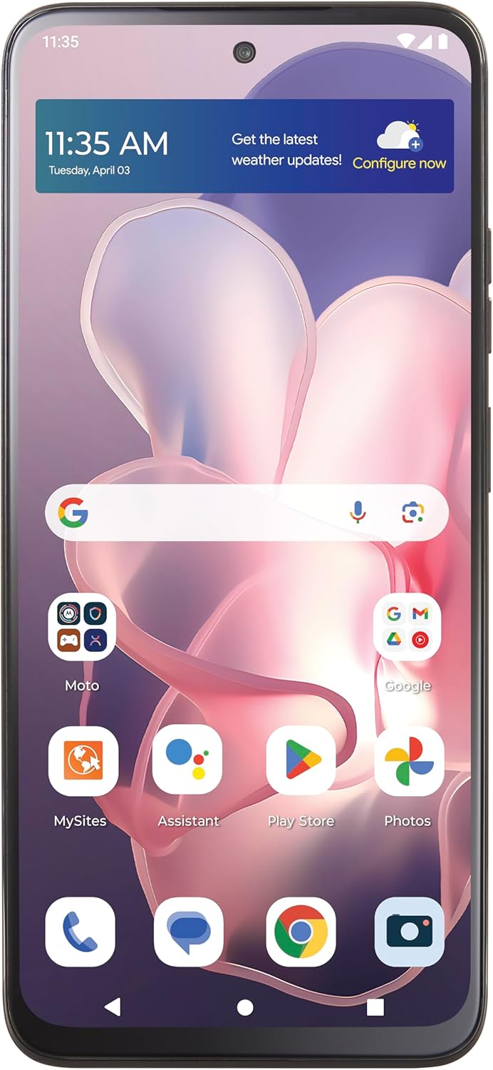 Tracfone | Motorola Moto g Power 5G 2024 | Locked | 128GB | 5000mAh Battery | 50MP Main Camera | Black