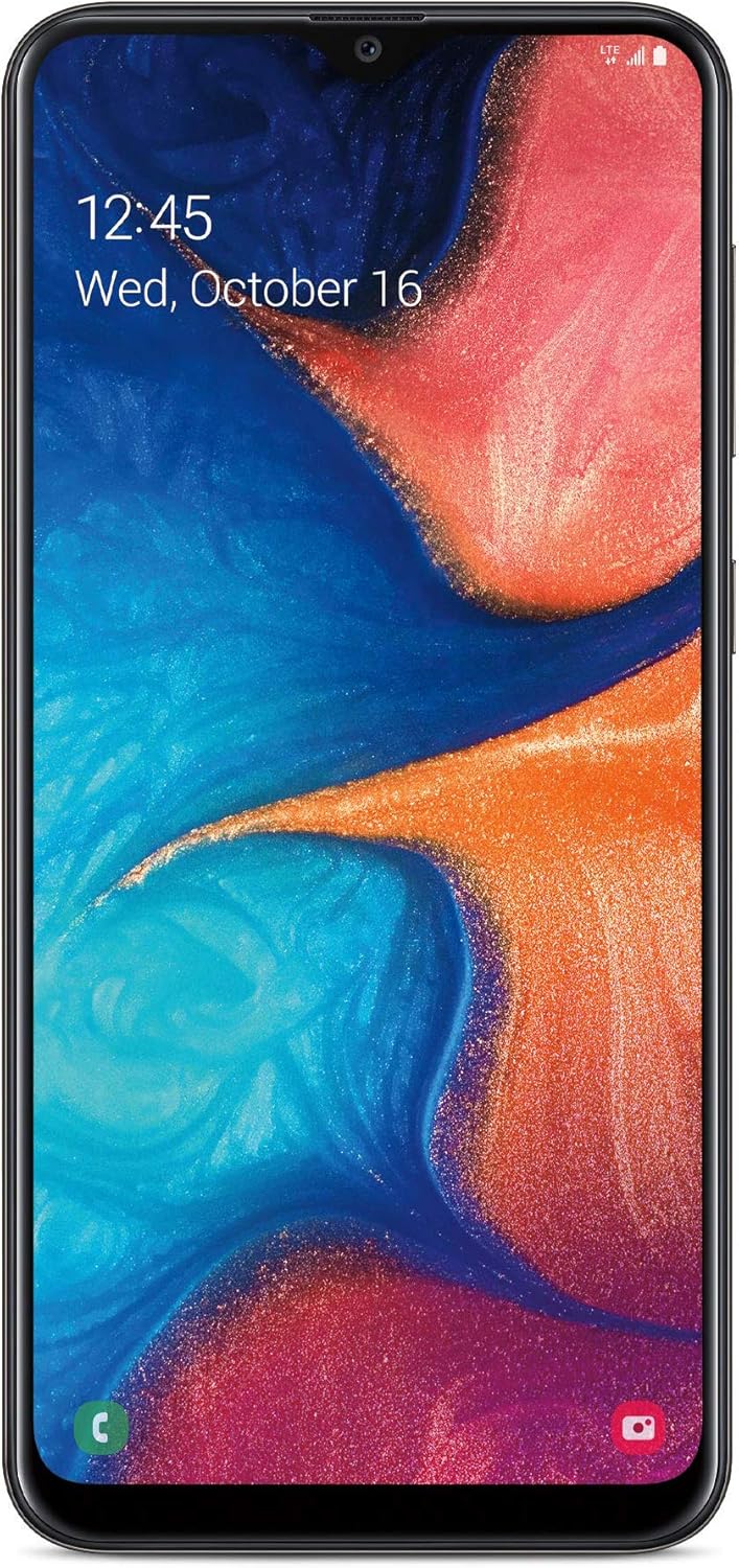 TracFone Samsung Galaxy A20 4G LTE Prepaid Smartphone (Locked) - Black - 32GB - Sim Card Included - CDMA