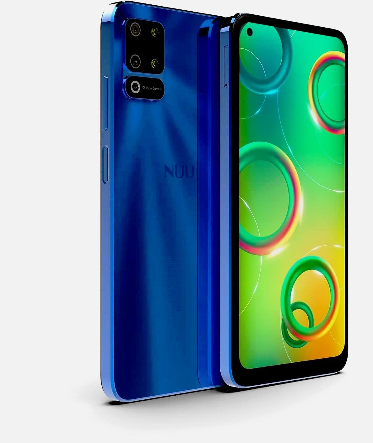NUU B10 4G LTE 64GB/ 4GB REAL Ram, 6.55'' Unlocked for T-Mobile, Mint, Metro, Ultra, Tello, Dual SIM, 48MP Triple-camera, 4000 mAh, Blue, 365 Days Warranty & US Hotline Support