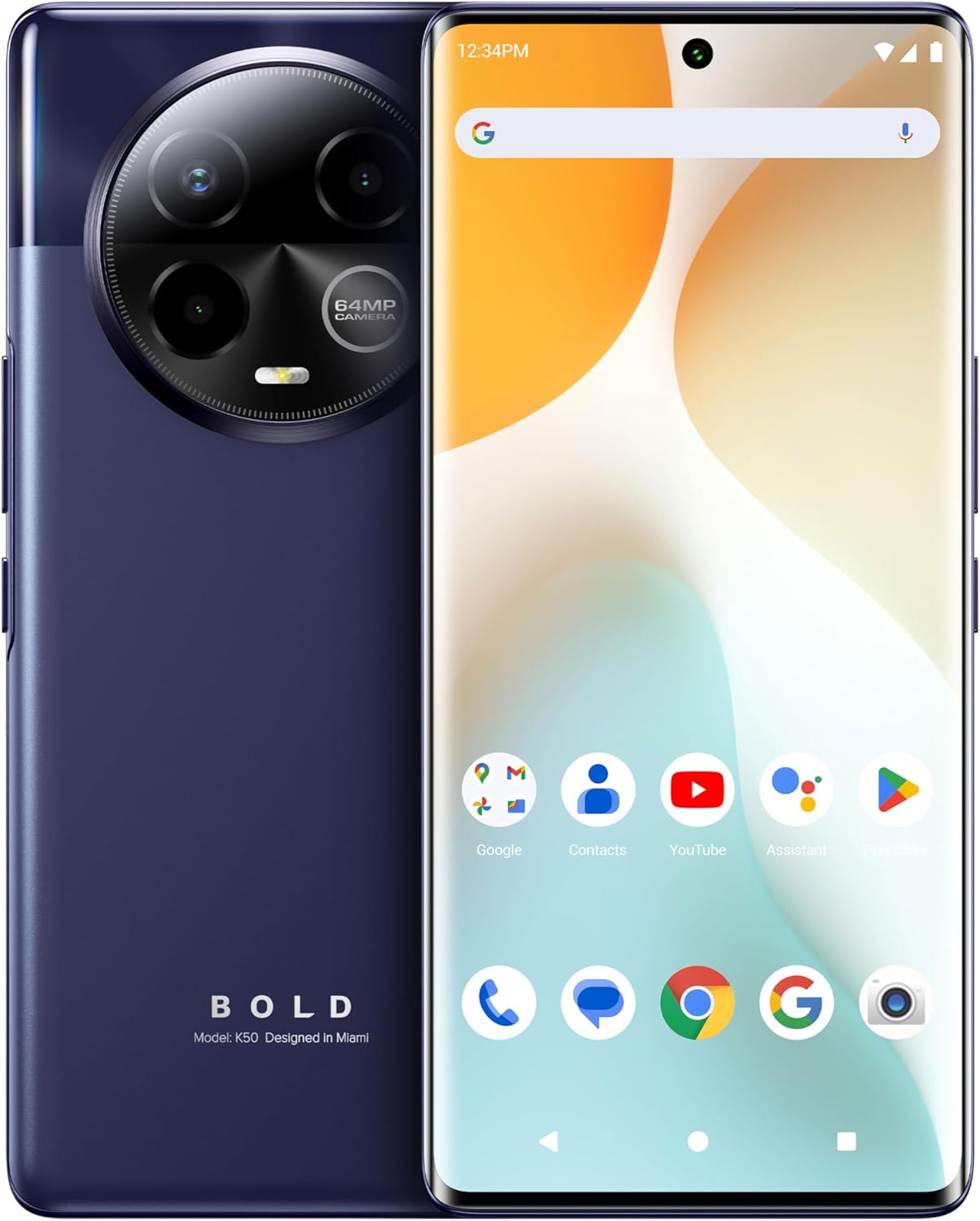 Bold K50 | 5G| 2024 | All-Day Battery | Unlocked | 6.7” FHD+ 3D AMOLED | 256/8GB | Triple 64MP Camera | US Version | US Warranty | Purple