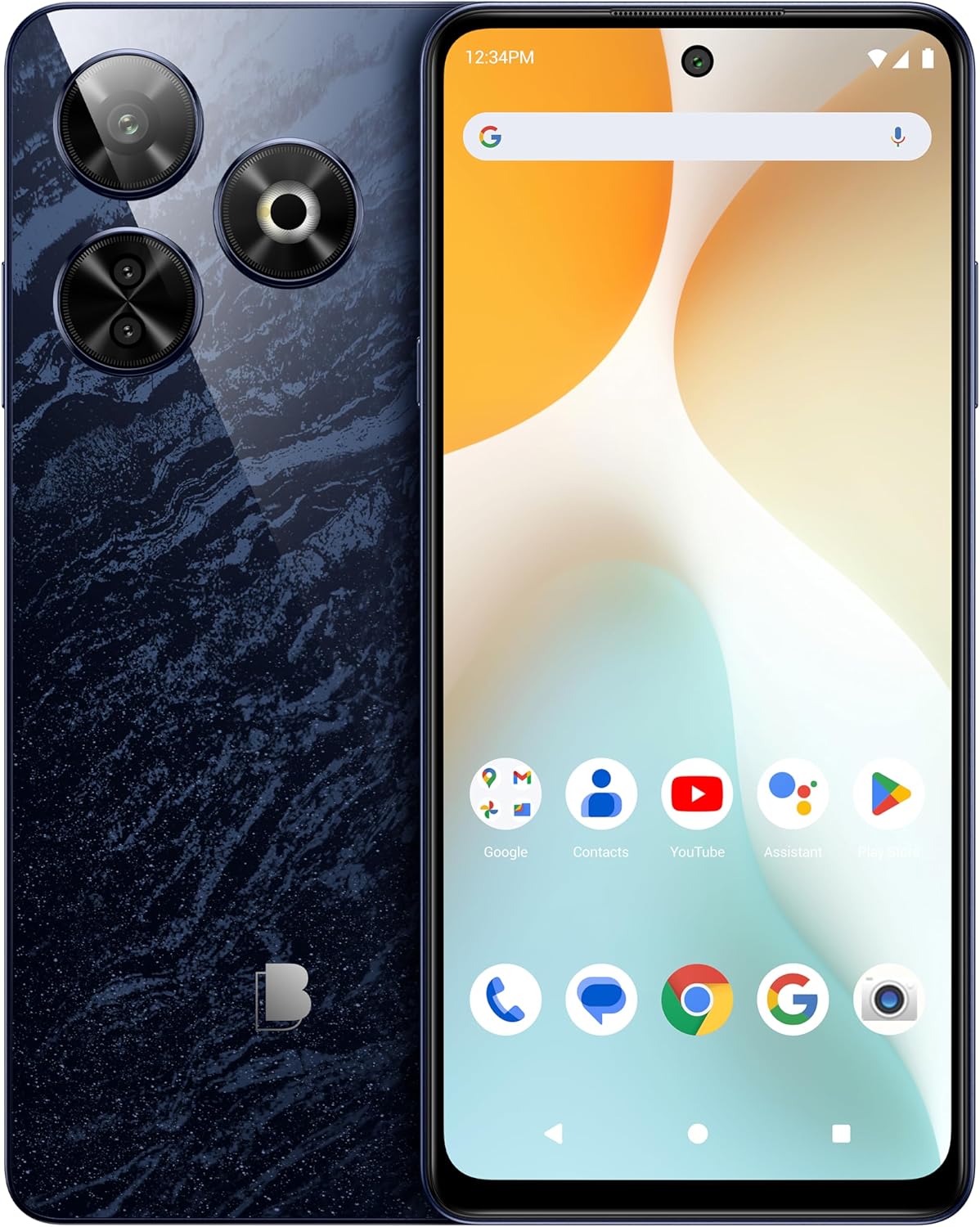 BLU G84 | 2024 | 3-Day Battery | Unlocked | 6.8” FHD+ Infinity Dot Display | 256GB | Triple 50MP Camera | NFC | US Version | US Warranty | Blue