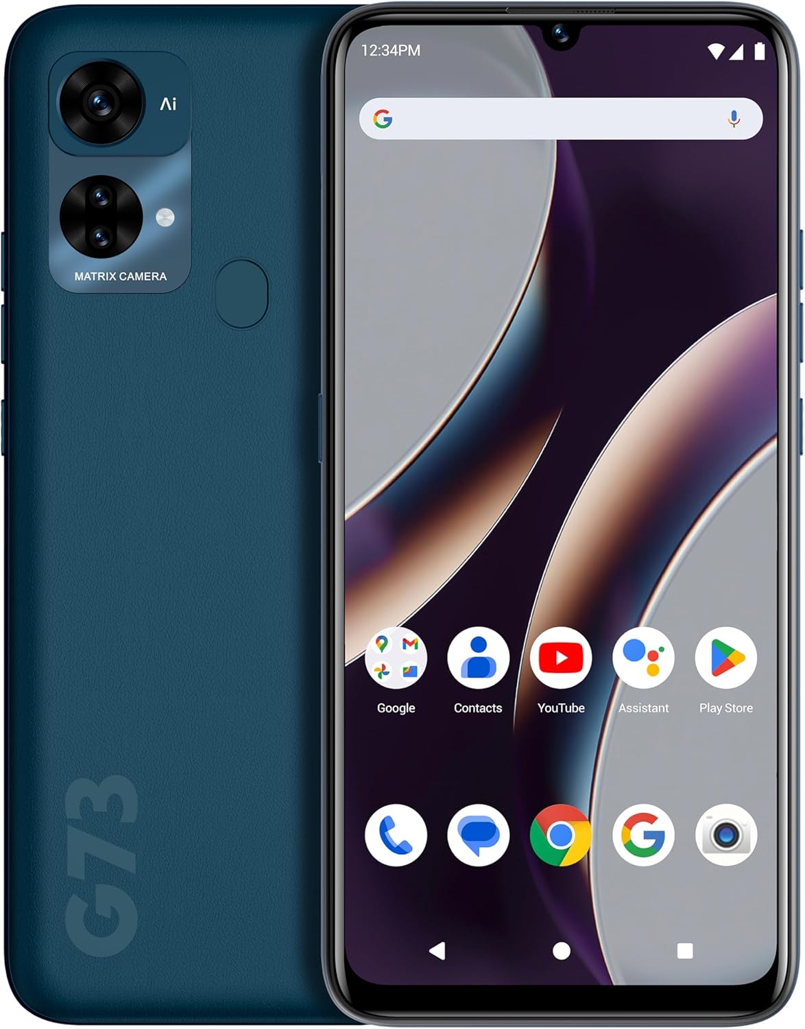 BLU G73 | 2023 | 3-Day Battery | Unlocked | 6.8” HD+ Infinity Display | 128/6GB | Triple 50MP Camera | US Version | US Warranty | Blue