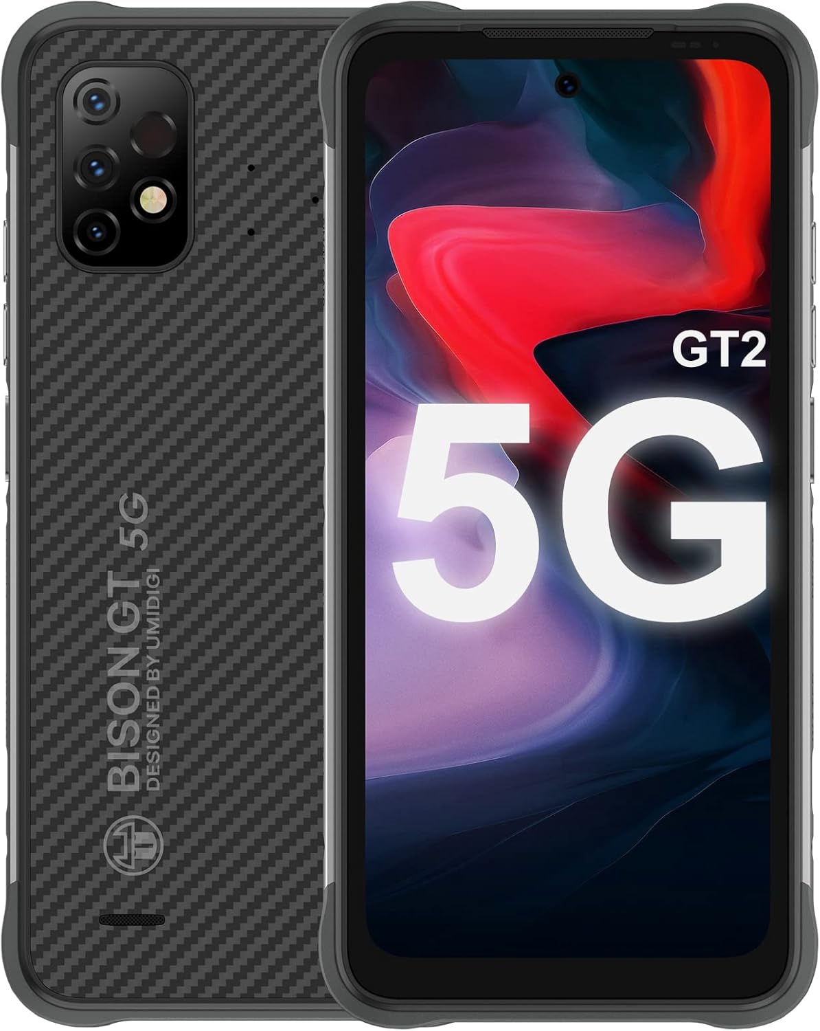 MIDIGI Bison GT2 5G Rugged Smartphones Unlocked, 8G+128GB Android 12 Waterproof IP68/IP69K MediaTek Dimensity 900 6nm 64MP Primary Camera 6.5" FHD 6150mAh Fast Charge NFC Cell Phone