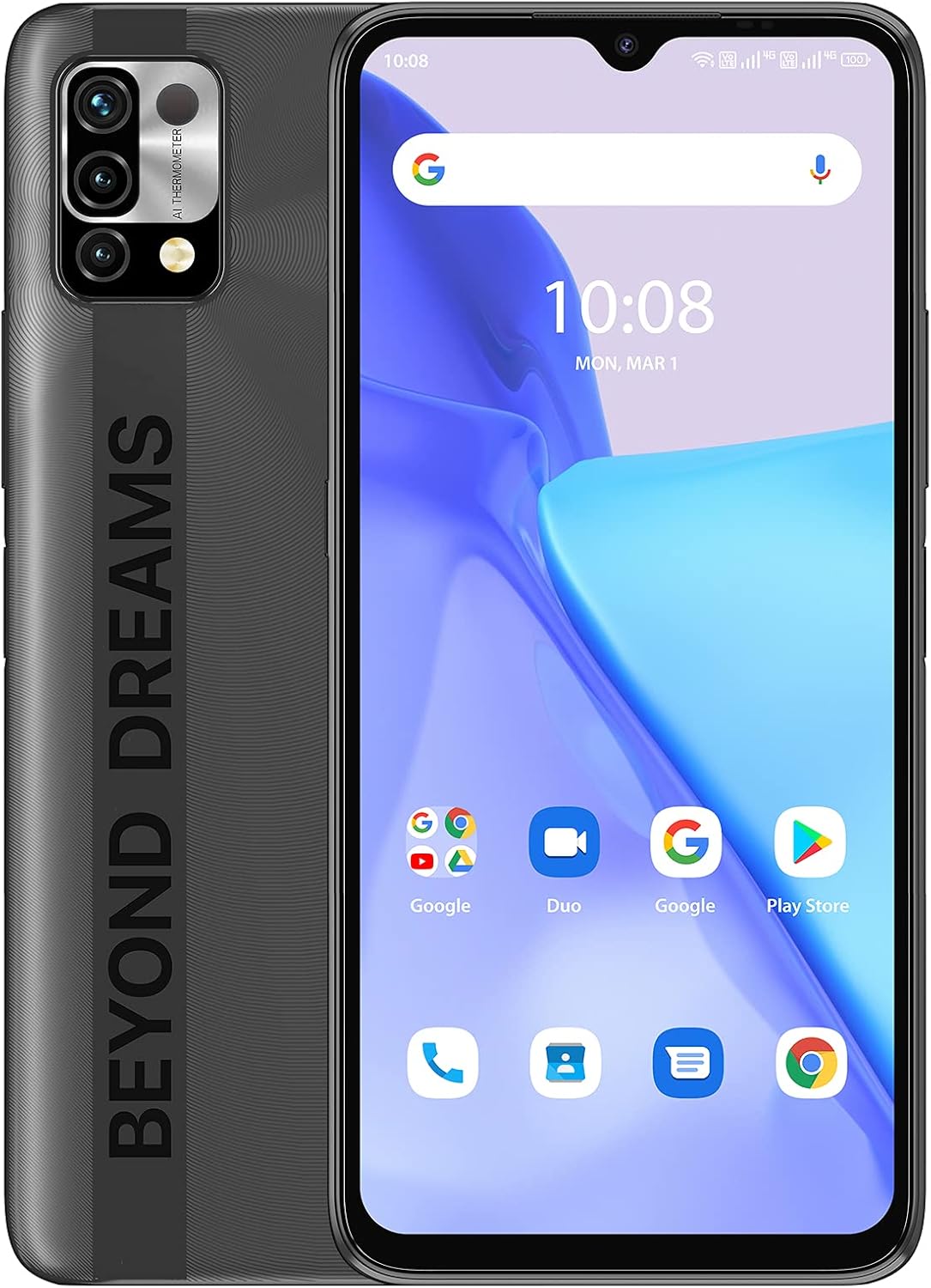 UMIDIGI Power 5 Unlocked Cell Phones, 6150mAh Battery+ 6.53" HD Display Smartphone with 16MP AI Triple Camera,128GB Dual SIM Android Phone