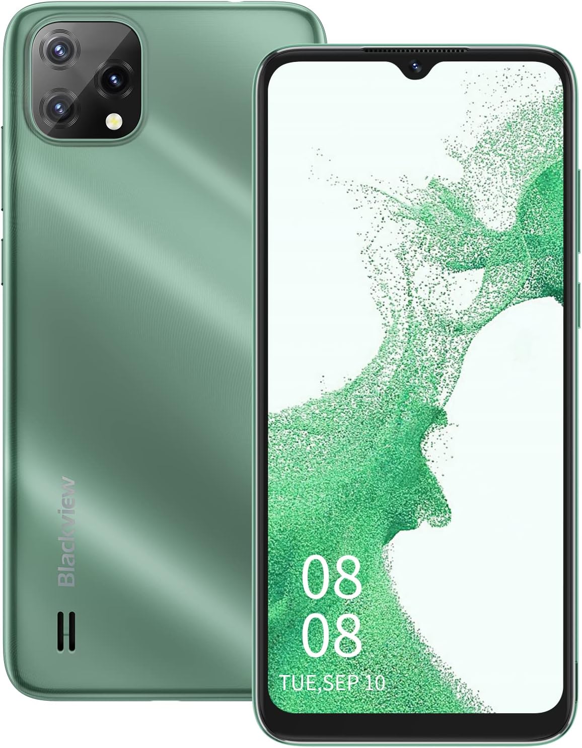 Blackview Cell Phones, A55 Phone, 4G Dual SIM Unlocked Cell Phones, 6.5" HD+ Screen, 3 SIM Card Slots, 16GB ROM/SD 128GB Expand Android Phone, Android 11 OS Smartphone, 4780mAh/Face ID Cricket Phone