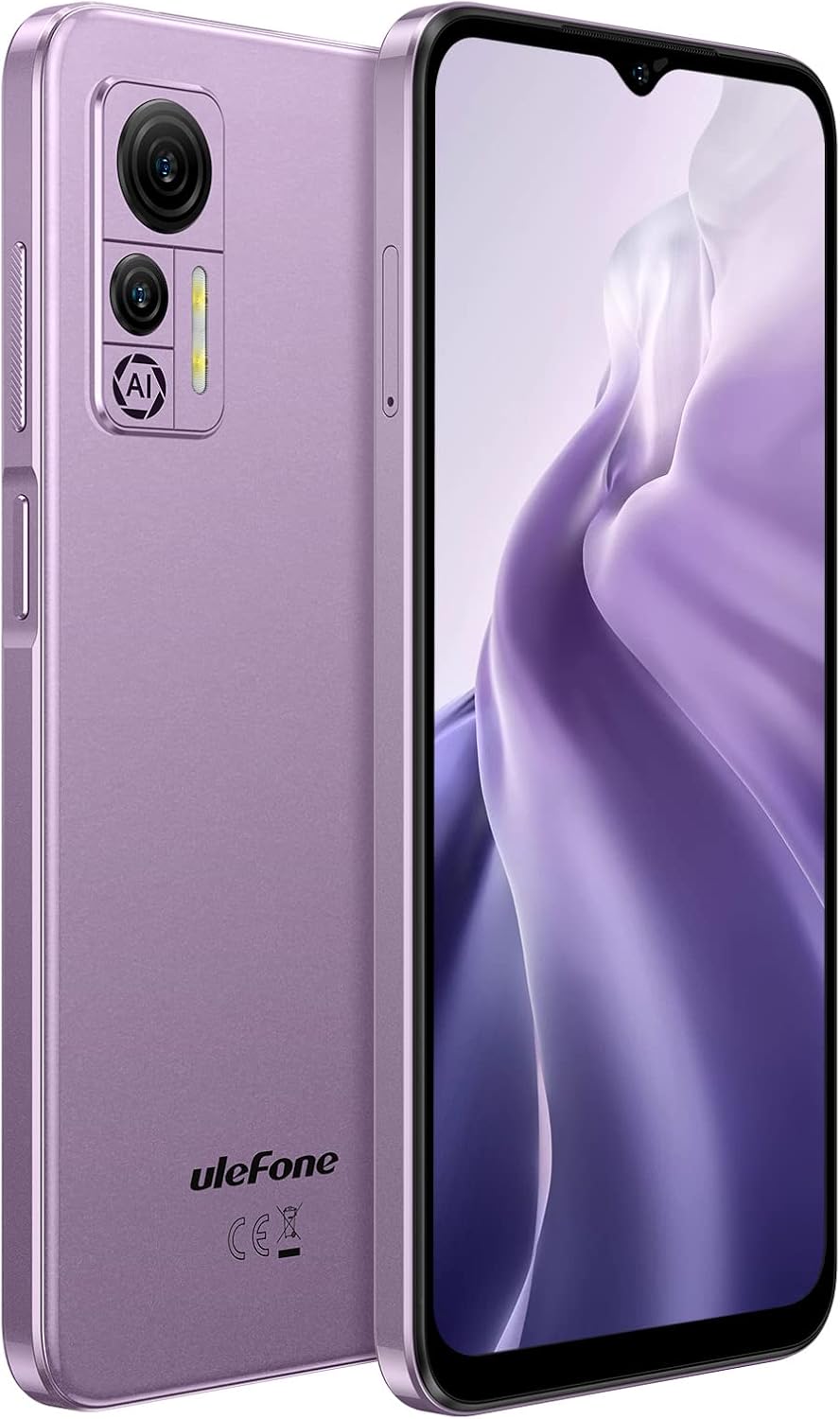 Ulefone Note 14 (2022) 4G Smartphone, 6.52" Waterdrop Incell Full- Screen, Android 12, 4500mAh Battery, 8GB RAM Helio A22, 13MP Dual Camera, Type-C, Slim Design, Cell Phones - Purple