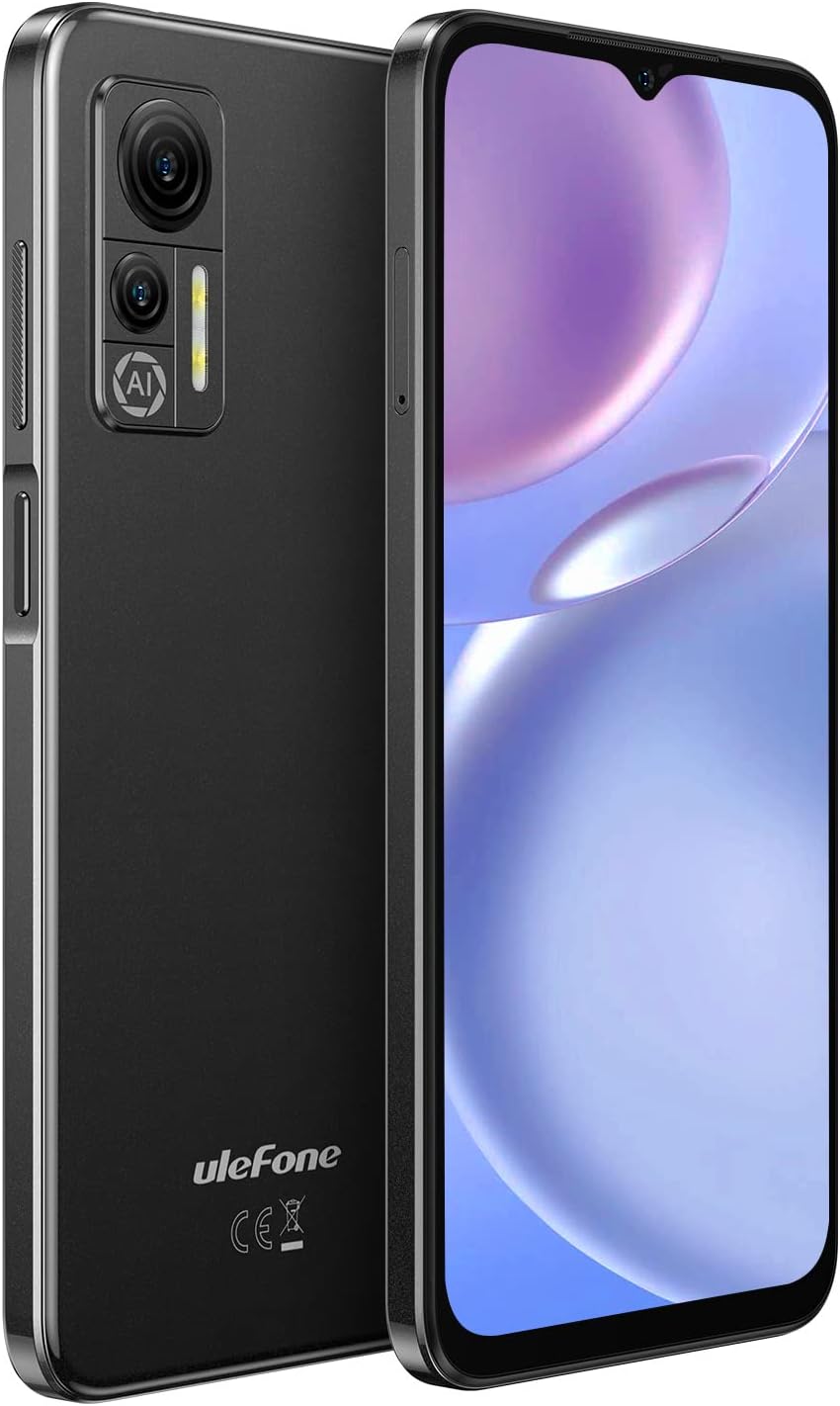Ulefone Unlocked Cell Phones, Note 14 Android 12 Unlocked Smartphones, 4500mAh Massive Battery, 7GB + 16GB, 6.52" Display, Ultra-Slim Lightweight, Dual AI Camera, GPS OTG, US Version - Black