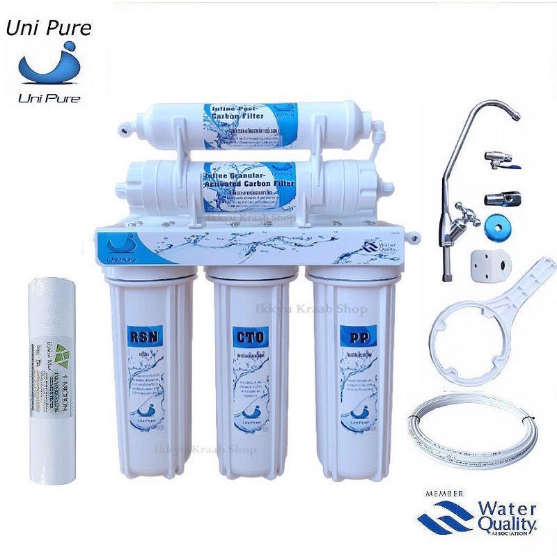 UNI PURE UF 0.01 เครื่องกรองน้ำ 5 ขั้นตอน รับประกันสินค้า ฟรี PP 1 ชิ้น