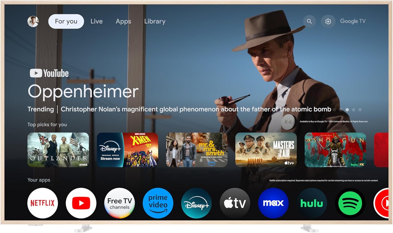 TCL 55-Inch Class QLED 4K Smart NXTFRAME TV with Google TV (55A300W, 2024 Model) Dolby Vision HDR & Dolby Atmos, Built-in Google Assistant with Voice Remote, Works with Alexa, Streaming Television