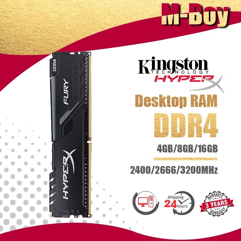 Kingston Hyperx NEW 4gb/8GB/16GB 2400/2666/3200MHZ Desktop RAM DDR4 DIMM memory for PC