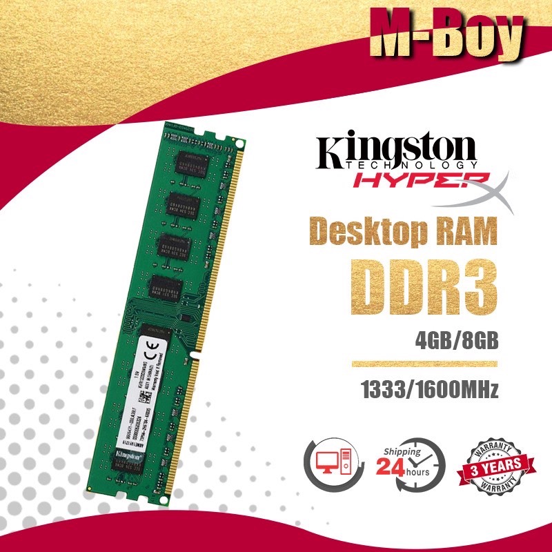 Kingston 4GB/8GB Desktop RAM DDR3 1333/1600/1866MHZ DIMM memory for Desktop NON-ECC PC3-12800