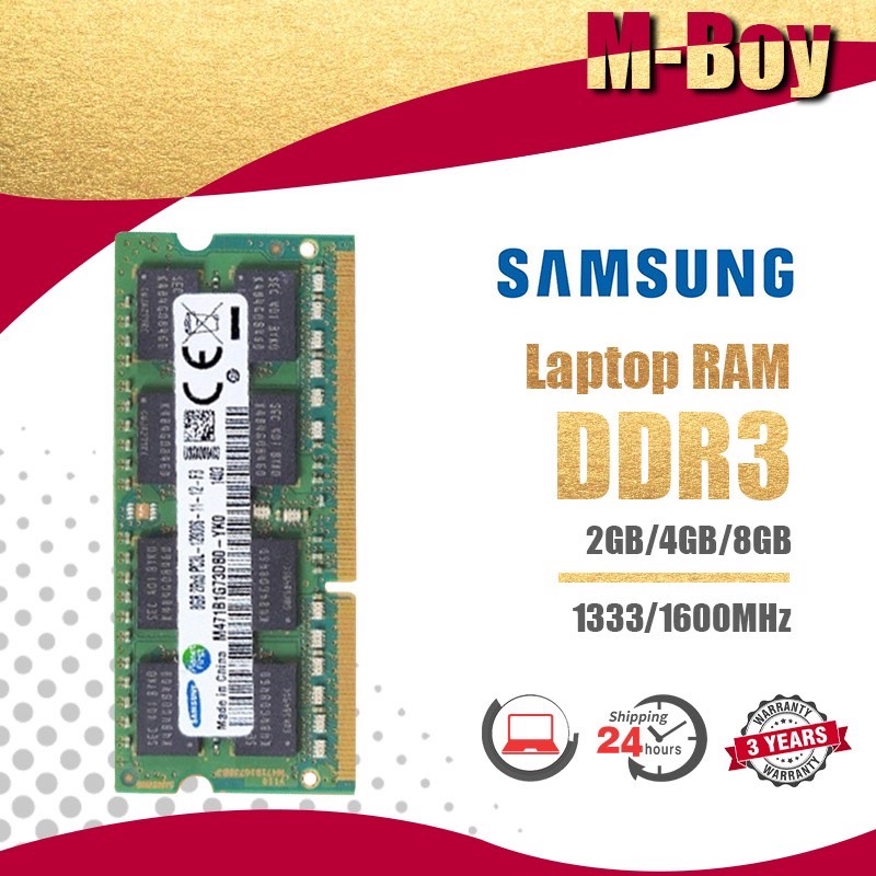 Samsung 2GB/4GB/8GB Laptop RAM DDR3L DDR3 1333/1600MHZ SODIMM memory for notebok