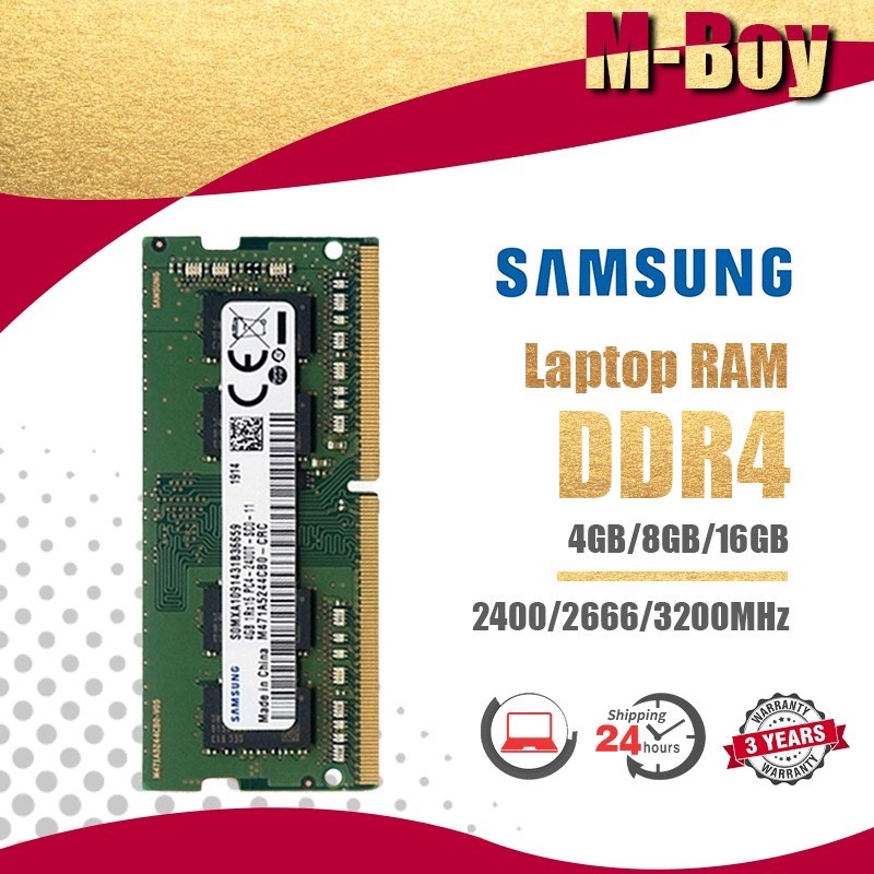 Samsung 4GB/8GB/16GB Laptop RAM DDR4 2400MHZ 2666MHZ 3200MHZ SODIMM memory for notebooks