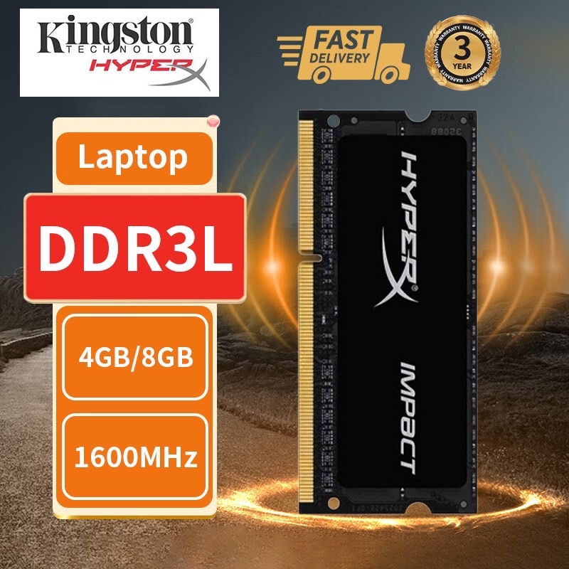 แรมโน๊ตบุ๊ค RAM DDR3L 4GB 8GB Kingston Hyperx Laptop 1600MHZ ความจำแล็ปท็อป SODIMM memory for notebook