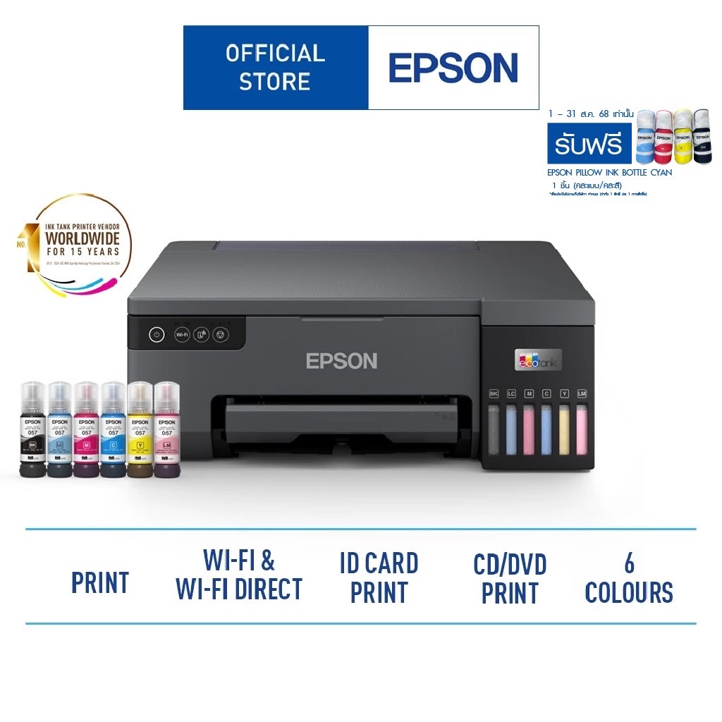 Epson EcoTank L8050 High volume photo printer เครื่องพิมพ์ภาพขนาด A4 6 สีที่รวดเร็ว ใช้ได้กับงานพิมพ์ปริมาณมาก
