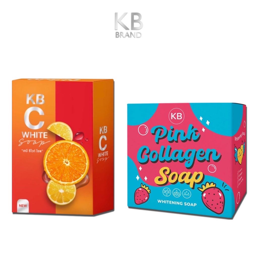 KB Soap สบู่ ซีไวท์ สบู่ พิงค์คอลลาเจน แม่กิ๊ฟ & พ่อบีส ผิวหน้า ผิวกาย ผิวตัว ฟอกผิว ระเบิดขี้ไคล บำรุงผิวขาว กระจ่างใส