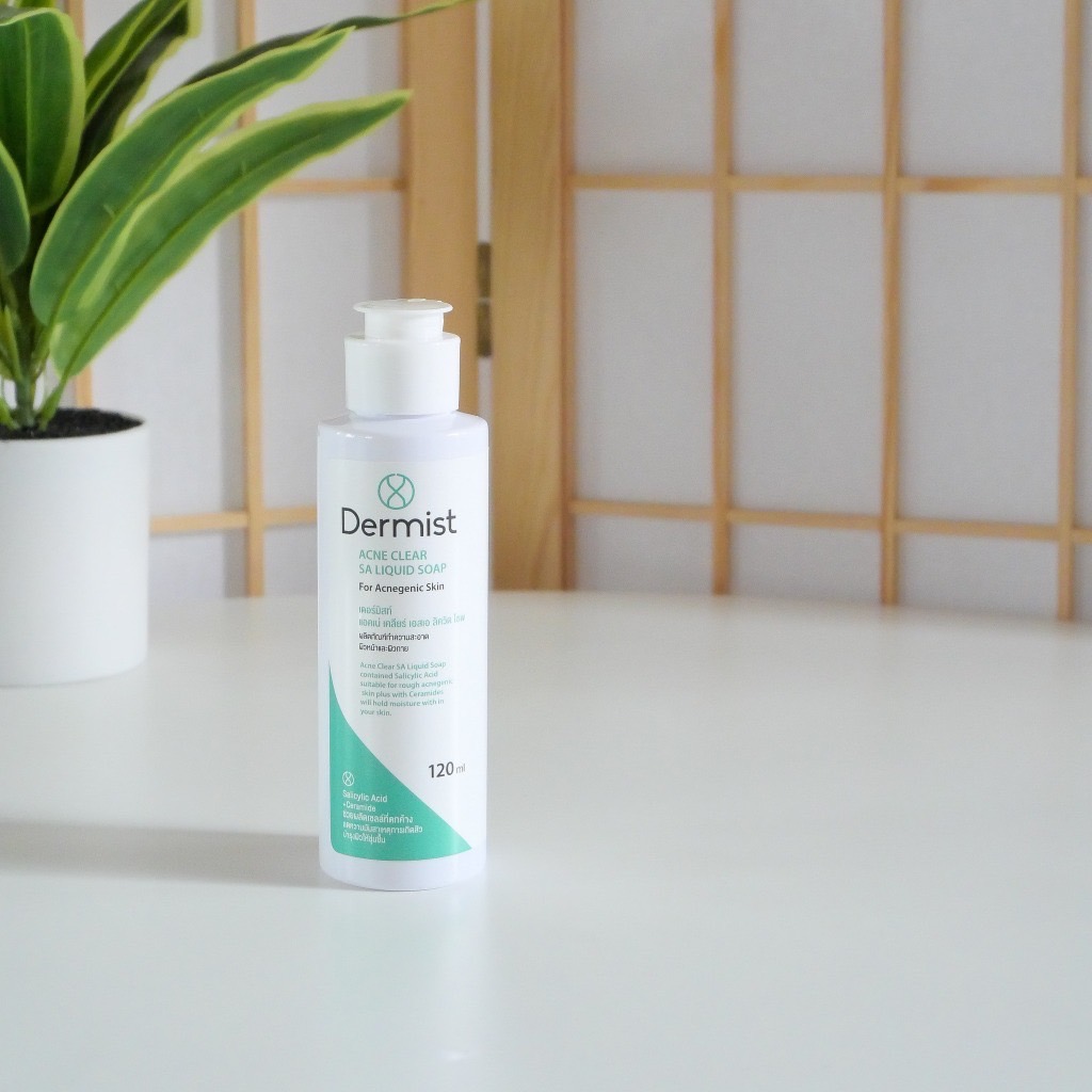 ครีมอาบน้ำ ผิวหน้าและผิวกาย สูตรอ่อนโยน ผิวแพ้ง่าย ผลัดเซลล์ ผิวขาว ( Acne Clear SA liquid soap )