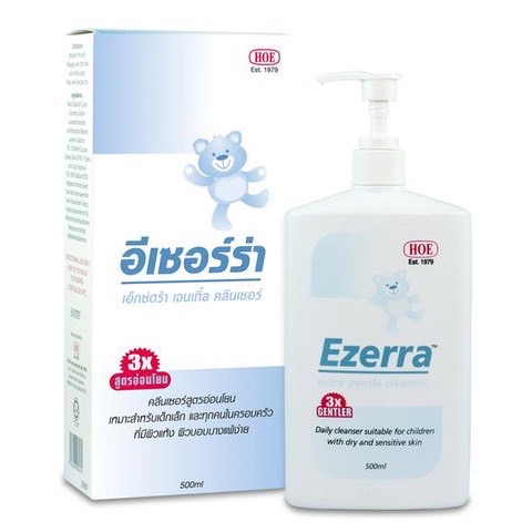 Ezerra Extra Gentle Cleanser อีเซอร์ร่า ทำความสะอาด ผิวหน้า ผิวกาย สูตรอ่อนโยน 500 ml 14982
