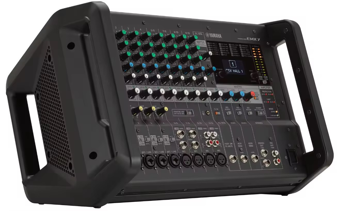 EMX7 Yamaha Powered Mixer 710 วัตต์ ( พาวเวอร์ เพาเวอร์ มิกเซอร์ เอฟเฟค แอนตี้ฟีดแบ็ค เครื่องเสียง กลางแจ้ง แสดงสด )