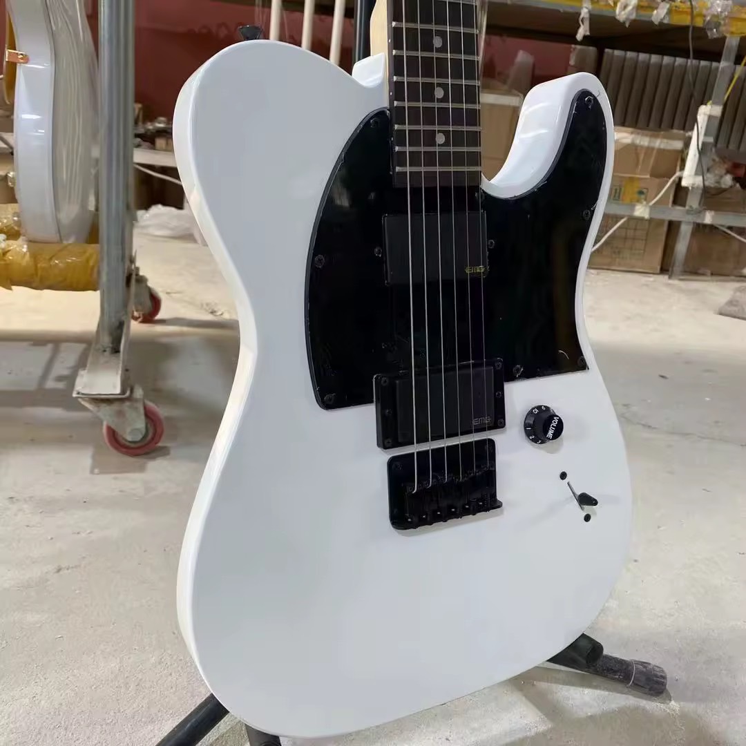 Fender Telecaster กีตาร์ไฟฟ้าแบนสีขาวเป็น Jim Root Signature TL กีตาร์ล็อคลูกบิด Rosewood Fingerboard คุณภาพสูงโรงงานโดยตรง