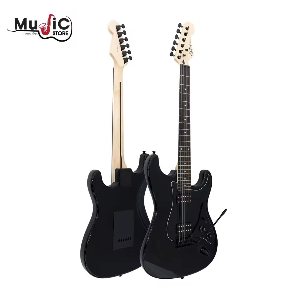 กีตาร์ไฟฟ้า Century Dark Series Stratocaster BK กีตาร์ไฟฟ้า เล่นได้หลายแนว  แถมฟรี กระเป๋า ปิ๊ก ประแจปรับคอ พร้อมเซ็ตอัพให้ ก่อนจัดส่ง ประกัน1ปี