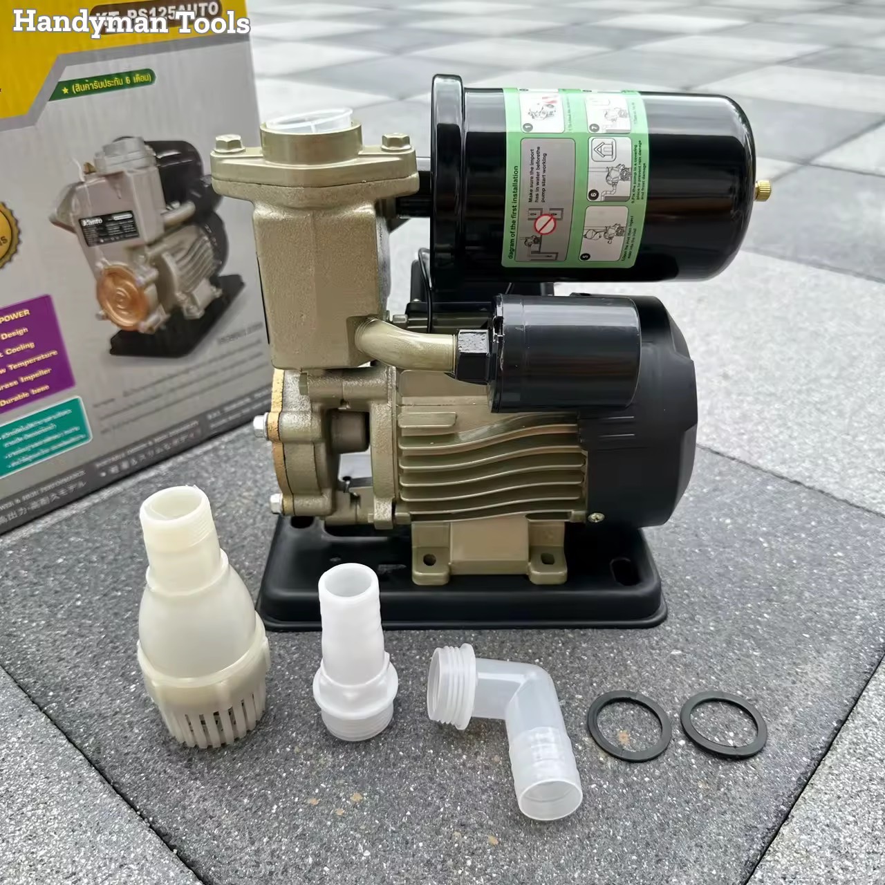 KANTO ปั้มน้ำอัตโนมัติ รุ่น PS-125 หรือ รุ่น PS-160 370W ใบพัดทองเหลือง ไม่เป็นสนิม ทนทานแข็งแรง
