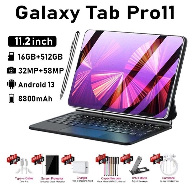 Tablet Pro11 แท็บเล็ต 11.6 นิ้ว Wifi 4g/5G แท็บเล็ตราคาประหยัด โทรออกได้ รองรับ 2 ซิมการ์ด RAM16G ROM512G Andorid13