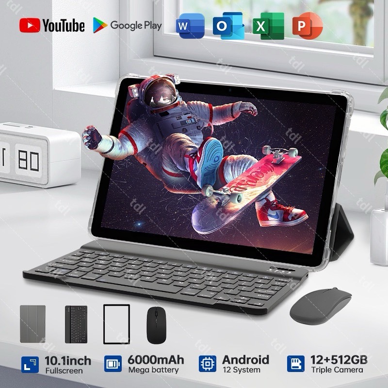 แท็ปเล็ตXaoni  Tablet 5G Android แรม 16GB รอม 1TB แท็บเล็ต 10.1 นิ้ว Full HD Dual SIM 5G /wifi รับประกัน 1ปี