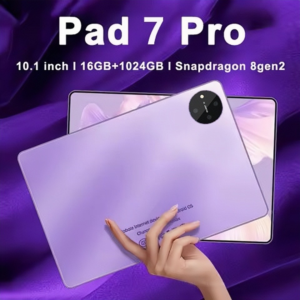 Tablet Pad 7 Pro  4 core แท็บเล็ต 16+512G หน้าจอถนอมสายตา 10.1 นิ้ว  รองรับ2ซิม Wifi 5G  12 เดือนรับประกัน