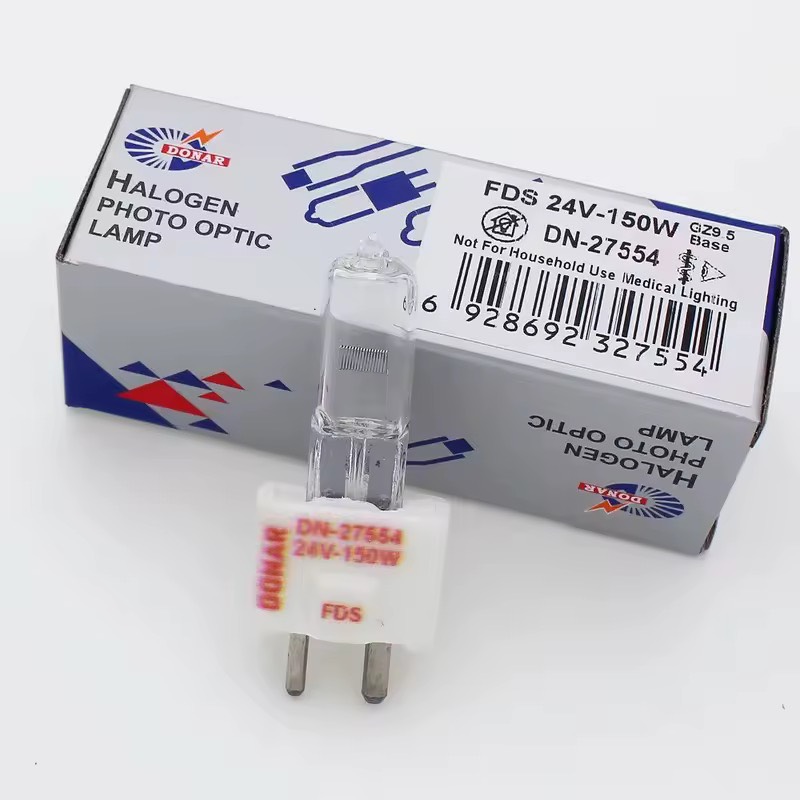 หลอดฮาโลเจน FDS DZE 24V150W สำหรับเก้าอี้ทันตกรรม เครื่องมือช่องปาก หลอดโปรเจคเตอร์ทันตกรรม 64643/5974