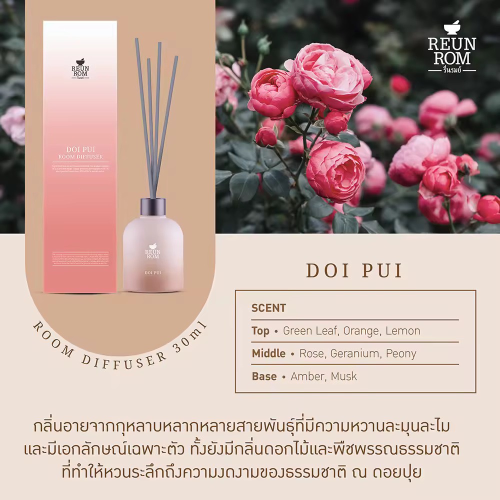 Reunrom รูมดิฟฟิวเซอร์ 30ml ดอยปุย