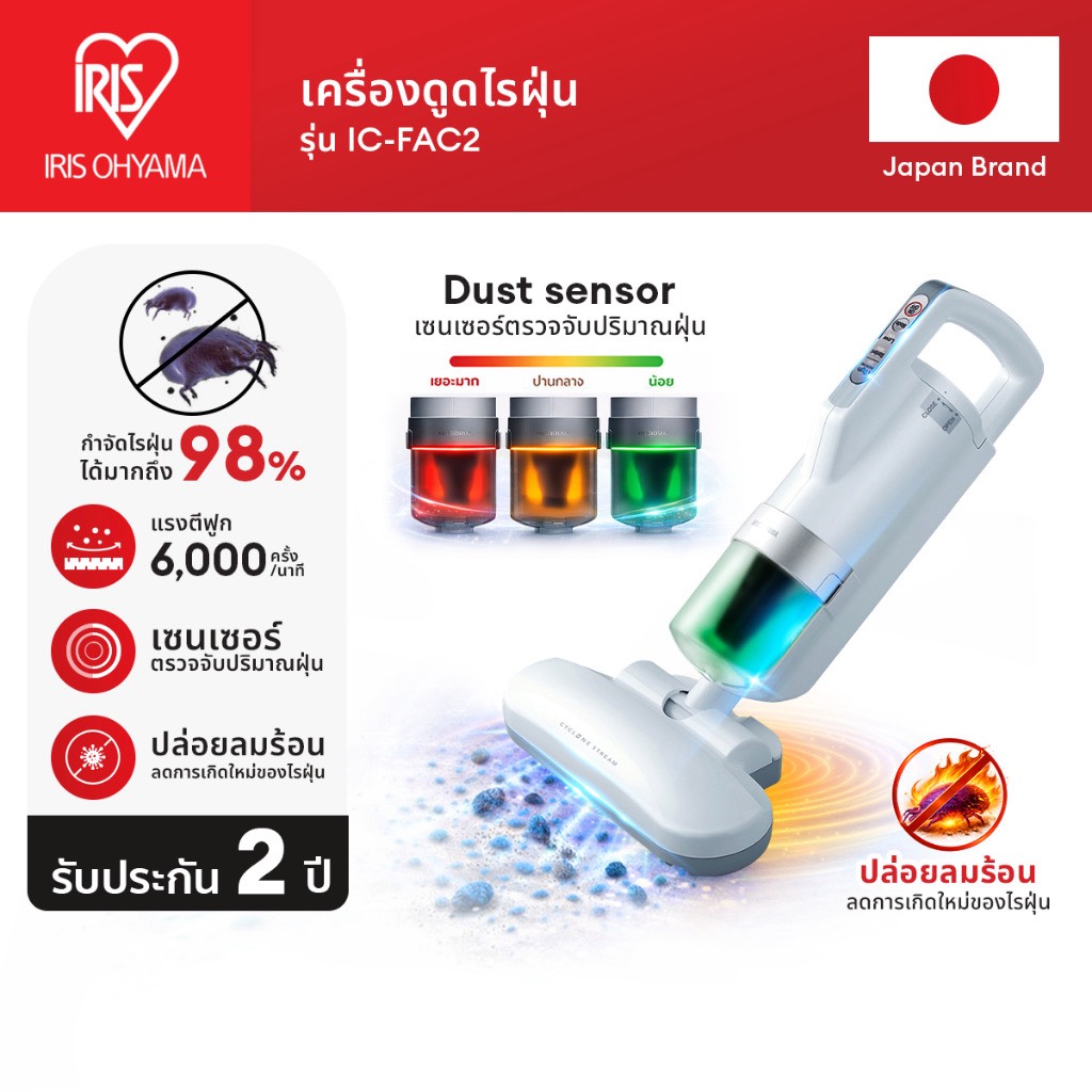 IRIS OHYAMA  ไอริส โอยามะ เครื่องดูดไรฝุ่น กำจัดไรฝุ่น รุ่น IC-FAC2/ ICAC4/ IC-FAC3/ IC-FAC10