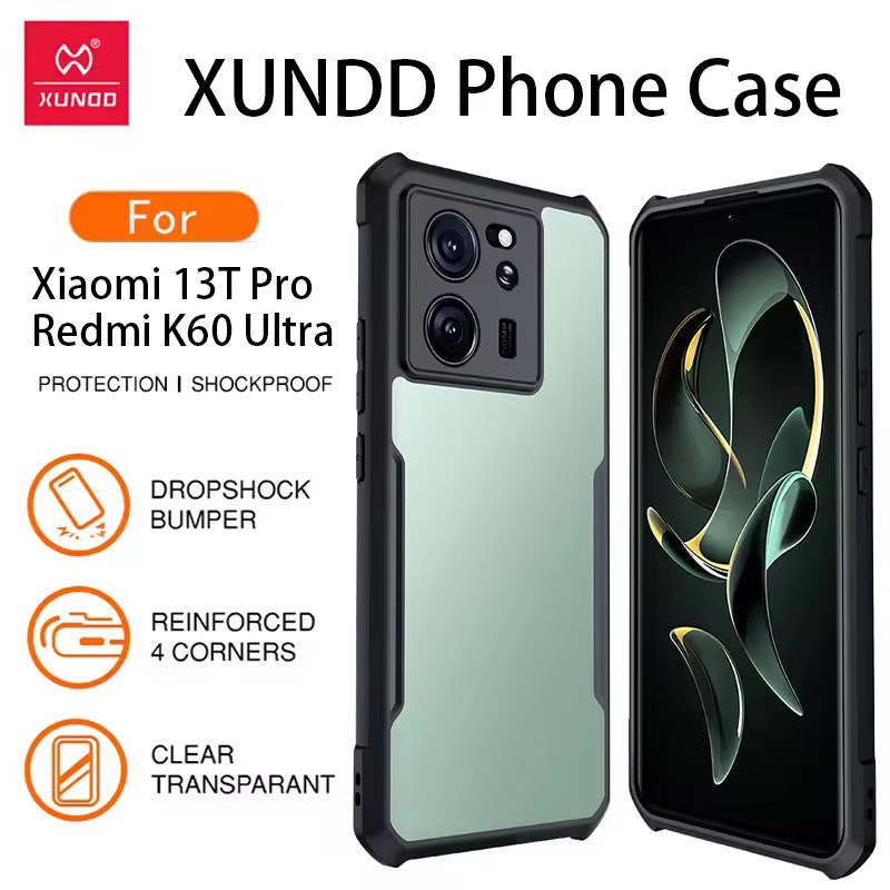 Xiaomi 13T Pro/Redmi K60 Ultra ปลอกกันกระแทกเคสโทรศัพท์ป้องกันการวางป้องกันรอยขีดข่วนฝาครอบป้องกัน